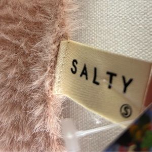 Small Pink Super Soft Furry V Neck Criss Cross Back Bodycon Stretchy Dress Salty